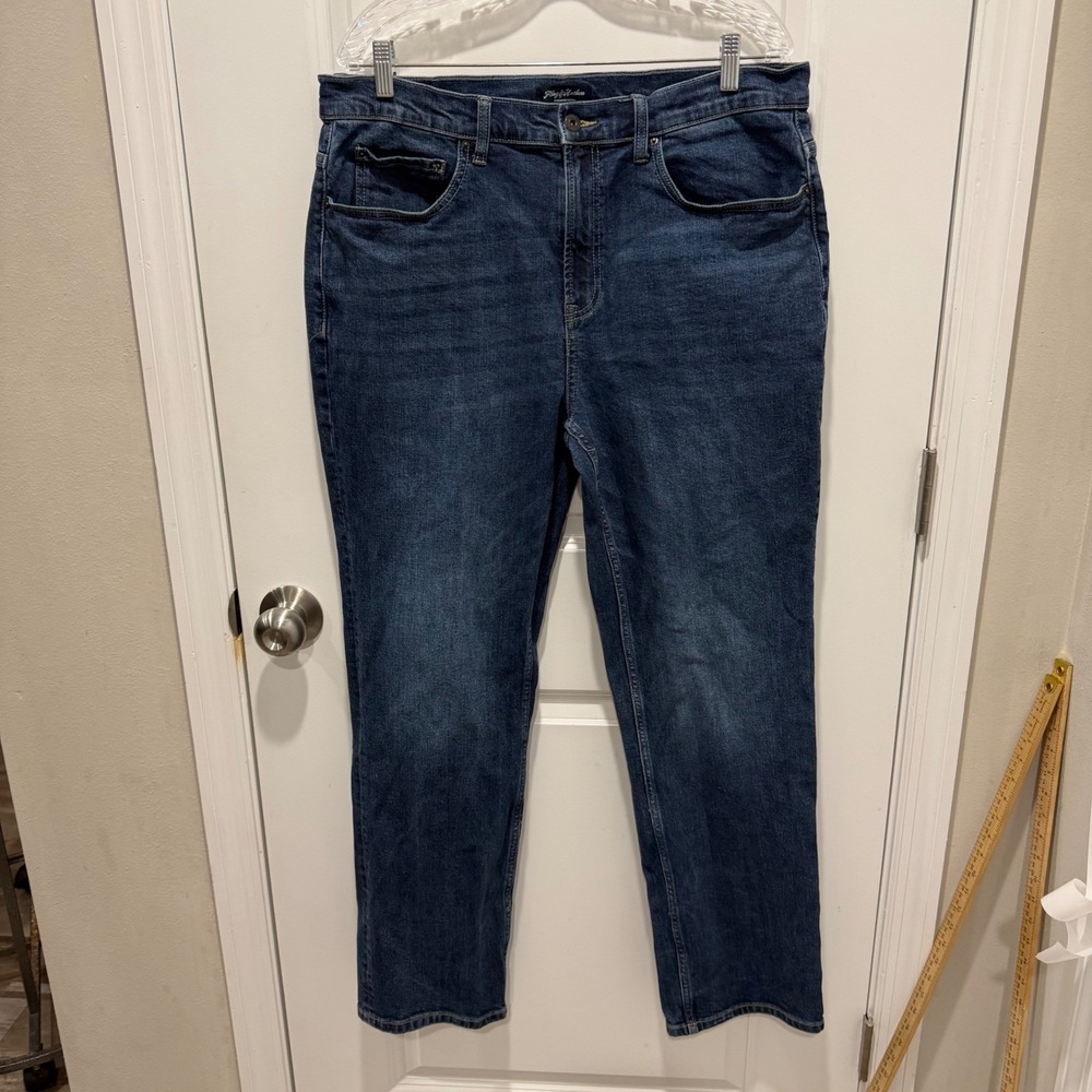 Flag‎ & Anthem Mens Jeans Portland Relaxed Everetts Wash Blue 36/32